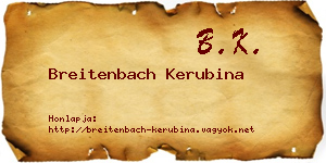 Breitenbach Kerubina névjegykártya